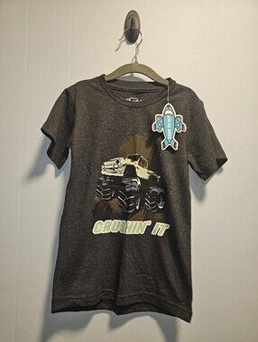 NWT | 5 | Eighty Eight Brand | Charcoal Gray Monster Truck Graphic T-Shirt